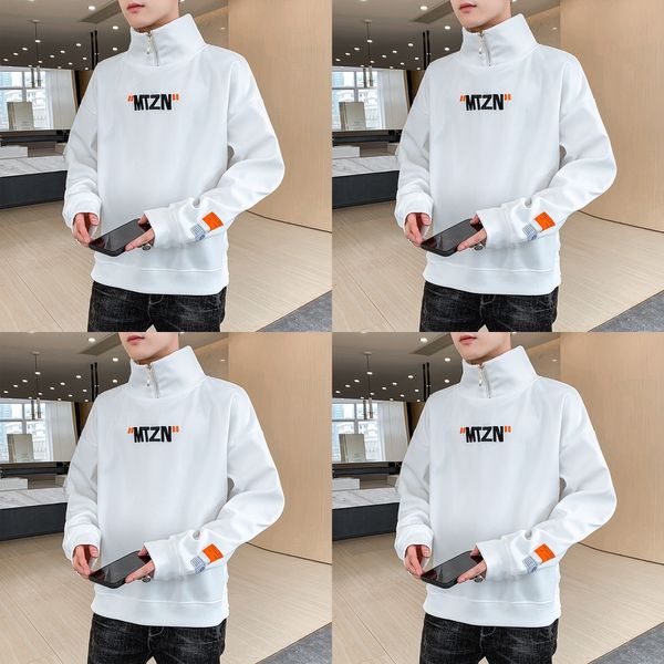 

new trend of men's wear personalized leisure men's long sleeve sweatersweater youth korean loose fashion brand long sleeve sweater, Black