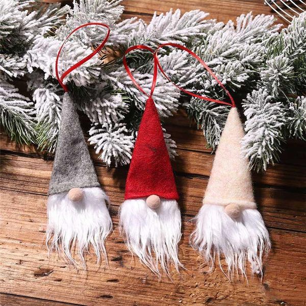 

christmas decorations decoration wine bottle cap faceless doll santa claus tree pendant all for the year 3pcs af1631