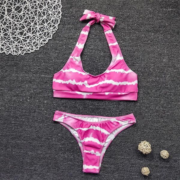 

tie dye bikini 2020 g string swimsuit women push up gradient pink micro swimwear bathers bathing suit thong bikini1