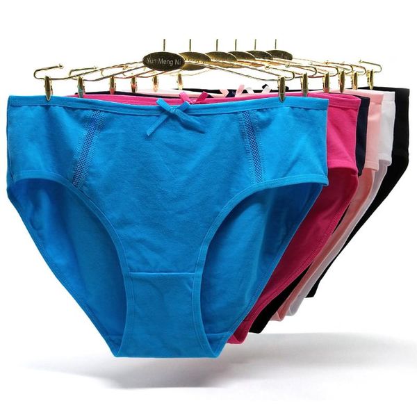 

wholesale europe america women's clothing high-rise solid color women plus size 2xl 3xl 4xl cotton briefs panties, Black;pink