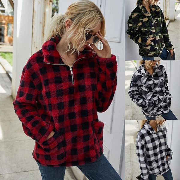 

sweatshirt women 2020 autumn oversize hoodies streetwear pliad turn-down collar hoodie ladies pullovers sweatshirt women hoodie1, Black