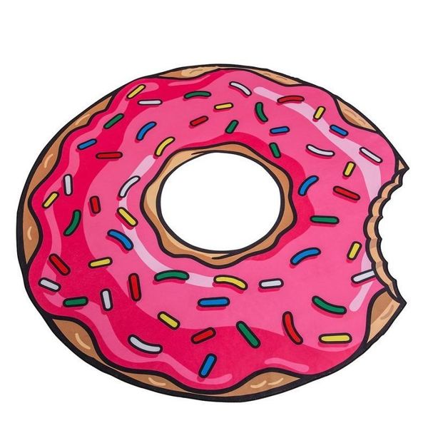 

round yoga mat picnic blanket pizza hamburger donut polyester beach shower towel blank jllnnn mx_home