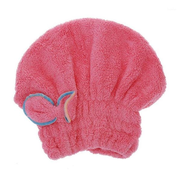 

useful minifiber dry hair dry hair hat quickly rolled towel cap (watermelon red)1