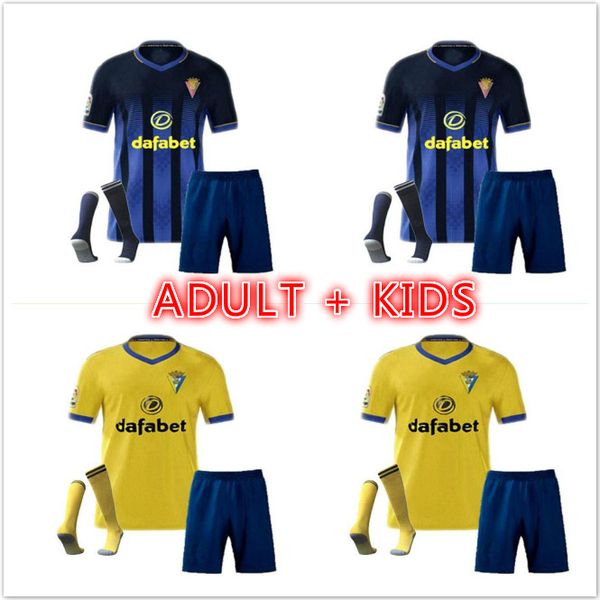 

2020 2021 cadiz soccer jerseys cádiz cf 20 21 lozano alex bodiger juan cala camiseta ascenso a liga football shirts men kids kit, Black;yellow
