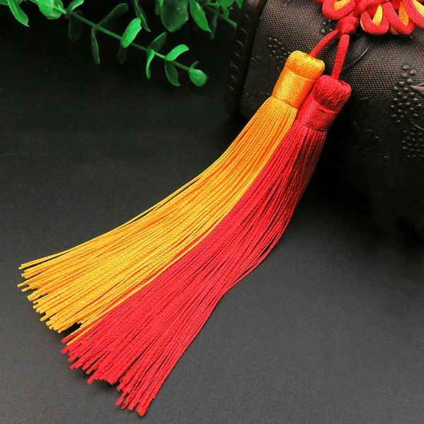 

5pc chinese knots red yellow double tassel keychain caps straps diy jewelry making charms pendant craft accessories craft tassel h sqcxaf