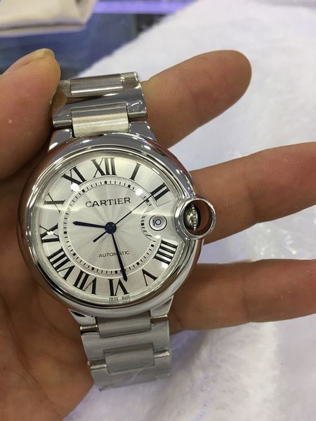 

with original box elling asia movement automatic white dial w69009z3 42mm 33mm steel bracelet men's watch woman watches, Slivery;brown
