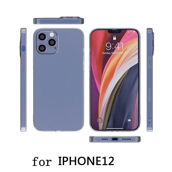 

guangzhou juropin coque coque для iphone 12 pro max, ультратонкий tpu прозрачный антисевский задний чехол для мобильного телефона