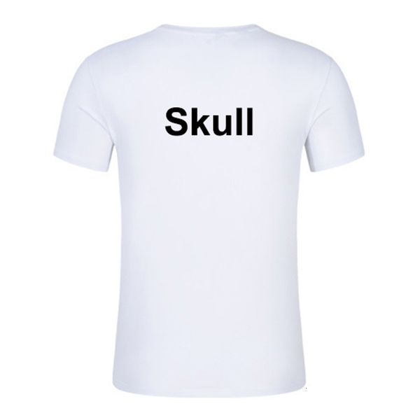 

2021 new fashion custom made skull mens tshirt print design cotton o-neck t-shirt short sleeve t shirts 40nz, White
