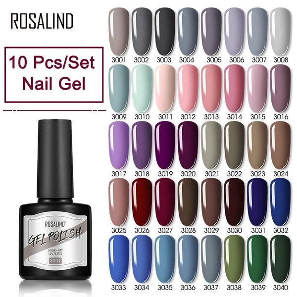 

nail art kits rosalind gel polish set 5/10pcs uv lacquer varnish of desgin all for manicure