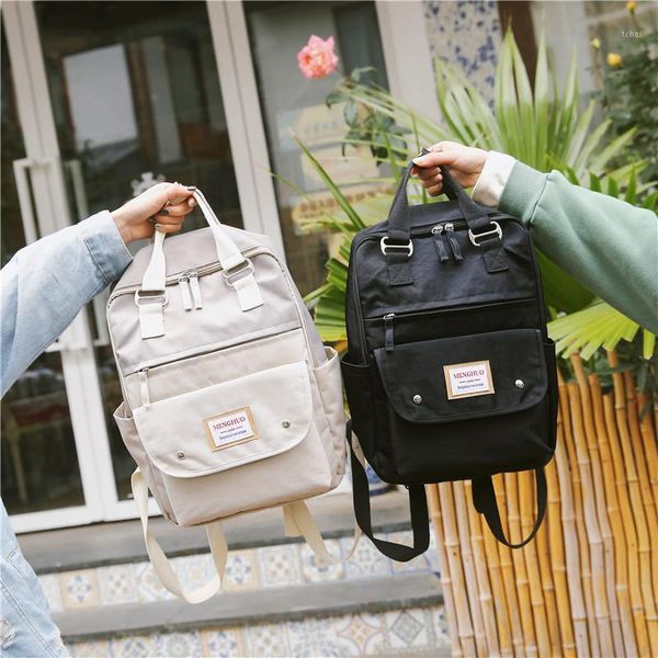 

backpack hand-held literature and art large-capacity student bag sprouts some casual couple shoulder bag1