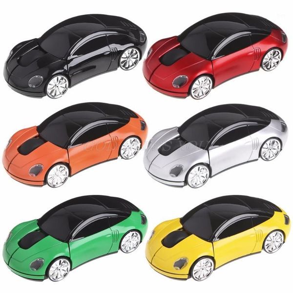 

mice computer accessories 2.4ghz 3d optical wireless mouse car shape receiver usb for pc lapdrop 1