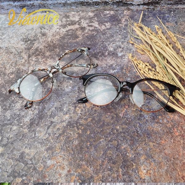 

viewnice new eye glasses frames for women small frame round glasse italian acetate glasses classical follower pattern tortoise t200428, Silver