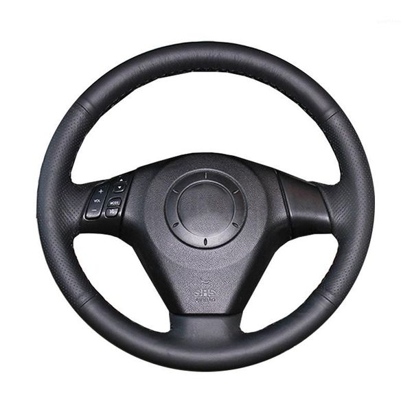 

diy genuine leather car steering wheel cover for old 3 5 6 2003-2009 / protect steering-wheel1