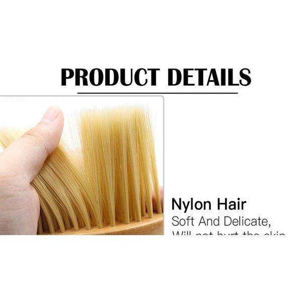 

soft brush barber neck face duster brush hair clean brush professional salon hairdressing styling to jllega, Silver