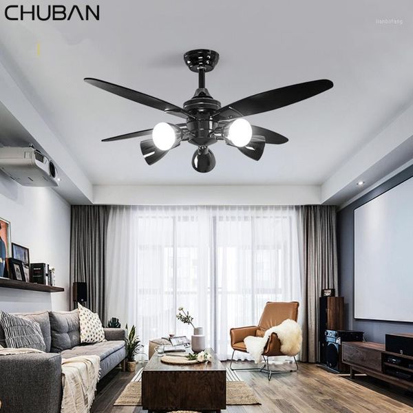 

creative black ceiling fan led remote control ceiling fans with lights rotates 90 degrees fan lamp lighting modern1