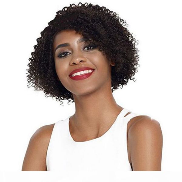 

индийский волос полный парики шнурка с волос младенца kinky завитые человеческих волос фронта шнурка естественного волосяного покрова, Black;brown