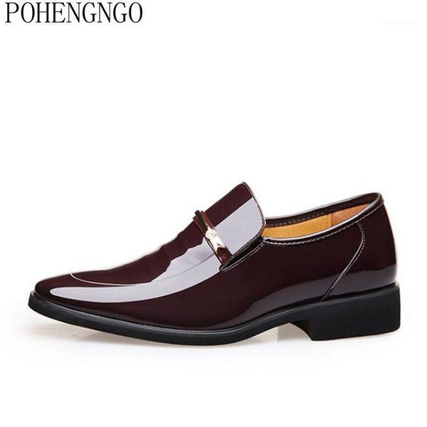 

dress shoes men patent leather fashion business pointed wedding1, Black