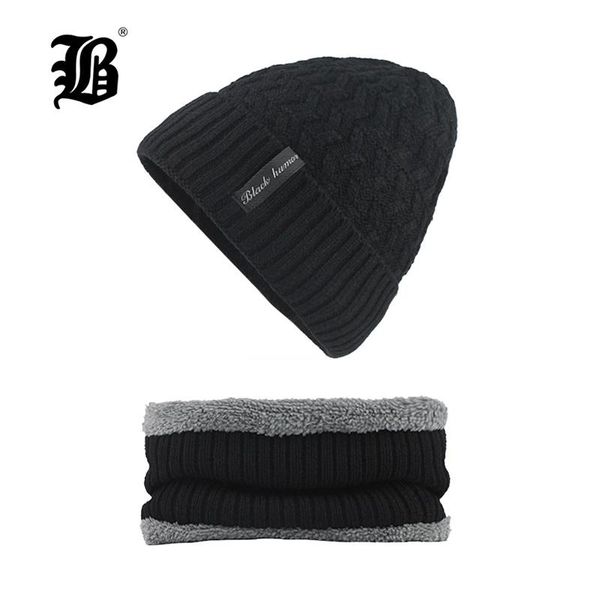 

flb] 2018 skullies шапочки зимние вязаная шапка beanie шарф мужские зимние шапки для мужчин женщин колпачки gorras bonnet маска hat f18011, Black;white