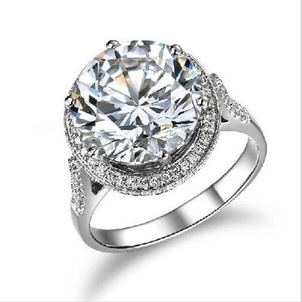 

new design 5 karat luxury design vintage antique sona nscd engagement ring fabulous ring with synthetic diamod, Golden;silver