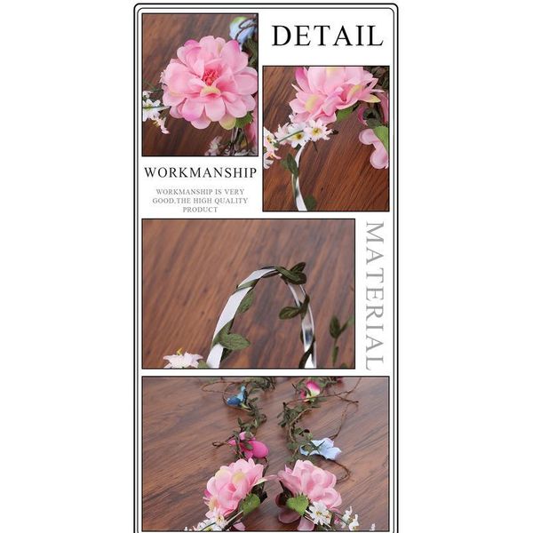 

haimeikang bridesmaid artificial flower head wreath for hair floral headband hair accessories flower crown party head de qylqhv