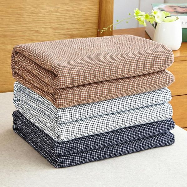 

blankets japan plaid towel blanket bed cover bedspread for sofa children room bedding home textile cotton yarn throw