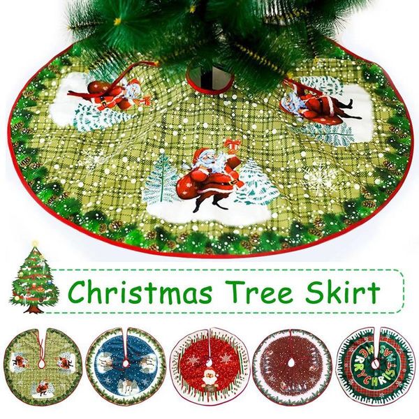 

christmas tree skirt colorful non-woven fabric christmas tree ornaments dress round skirt home festive decorations