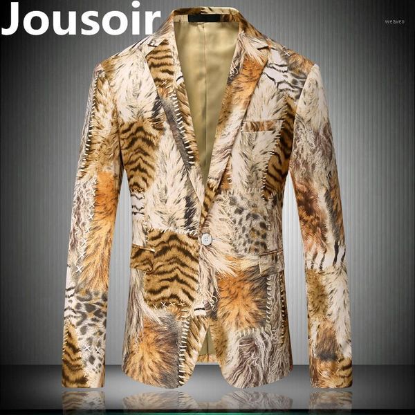 

print tiger men suits formal 2018 new brand slim fit leisure wedding dress suits casual men stage clothing stage cd51, Gray