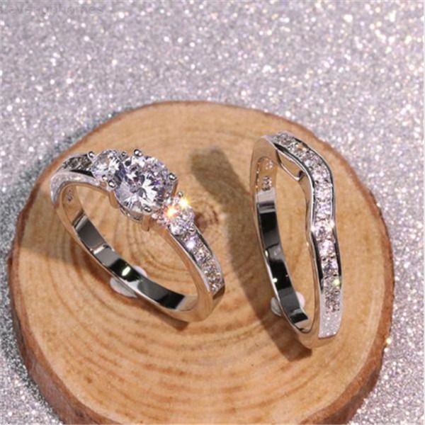 

factoryim32oval ring vecalon silver classic set 925 sterling cut 3ct diamond cz engagement wedding band rings for women bridal bijo, Slivery;golden