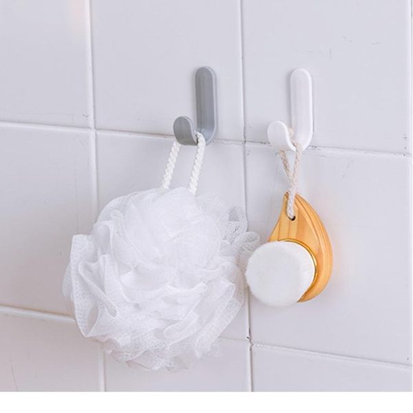 

4pcs/set towel hooks plastic door hangers self adhesive wall hangers hat racks keys hanger home decor organizer wmtnvw