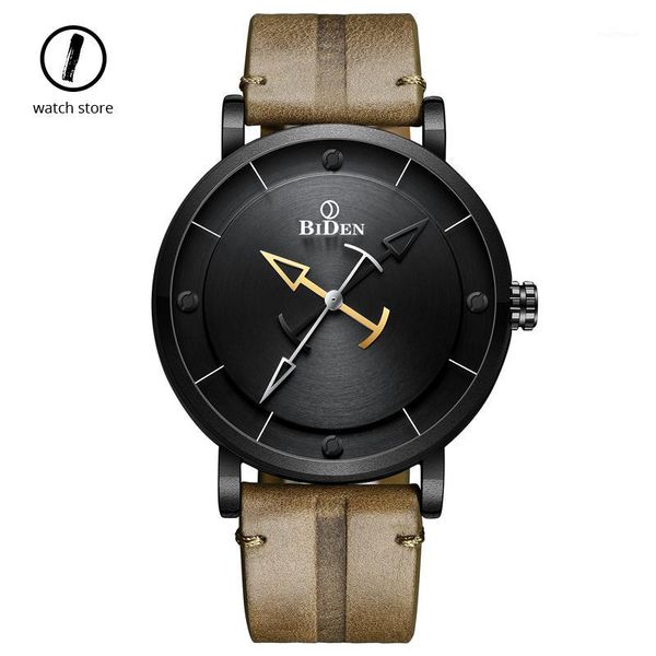 

wristwatches minimalist personality design watch men waterproof leather fashion casual black man wrist relogio masculino1, Slivery;brown