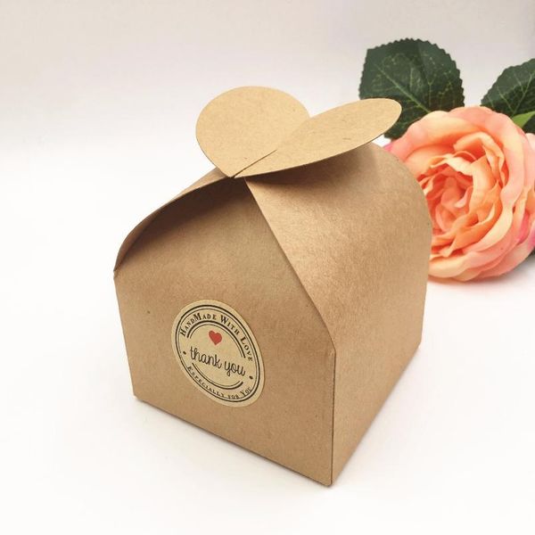 

20pcs/lot kraft wedding party favors gift boxes blank chocolates/cake/handmade food/candy box 8*8*8.5cm paper stora sqclqb