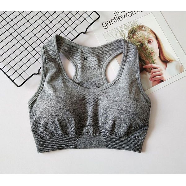 

йога спортивный бюстгальтер женщины толчок накладки фитнес тренажерный зал спортивная одежда градиент йога верхняя противозванная дышащая бе