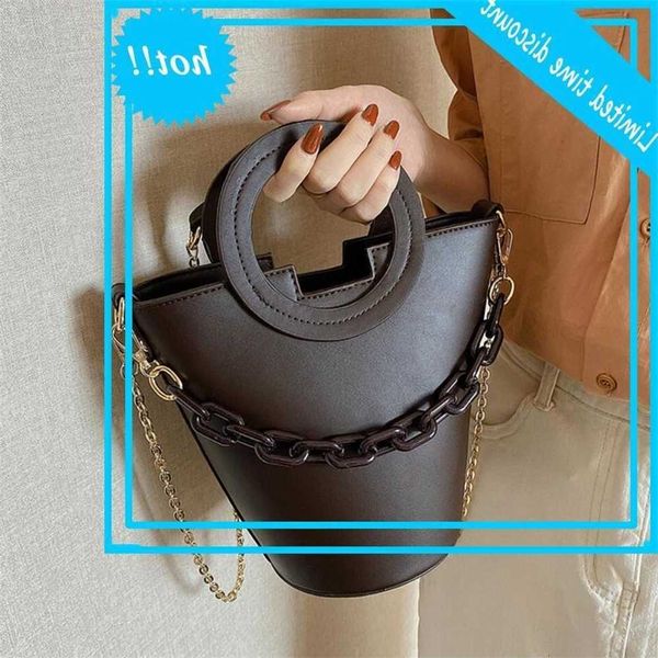 

vintage chain tote emmer 2021 fashion new pu learn women handbag designer shoulder messenger bag