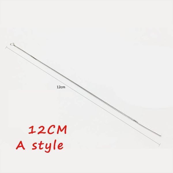 

925 sterling silver ear line 8 12cm earrings chain charm for diy jewelry making finding long tassel earring accessoriessupplier h qyltmw