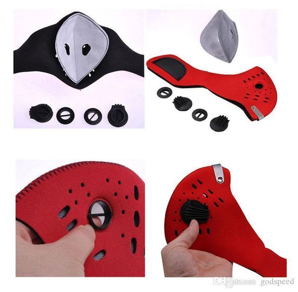 

running carbon man anti dust woman biking activated cycling anti-pollution bike face isolation mask with filter ccv2