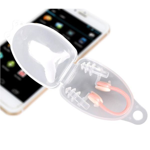 

soft sile swimming nose clips + 2 ear plugs earplugs gear with a case box set pool accessories wate sqcdsz