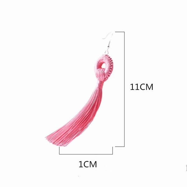 

4pcs bohemia circle tassels earrings hanging ring tassel trim pendant diy craft jewelry earrings decor materials fringe trim h jllzpy