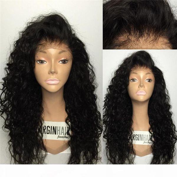 

130-180% density full lace wigs for black women brazilian kinky curly human hair wigs swiss lace wig, Black;brown