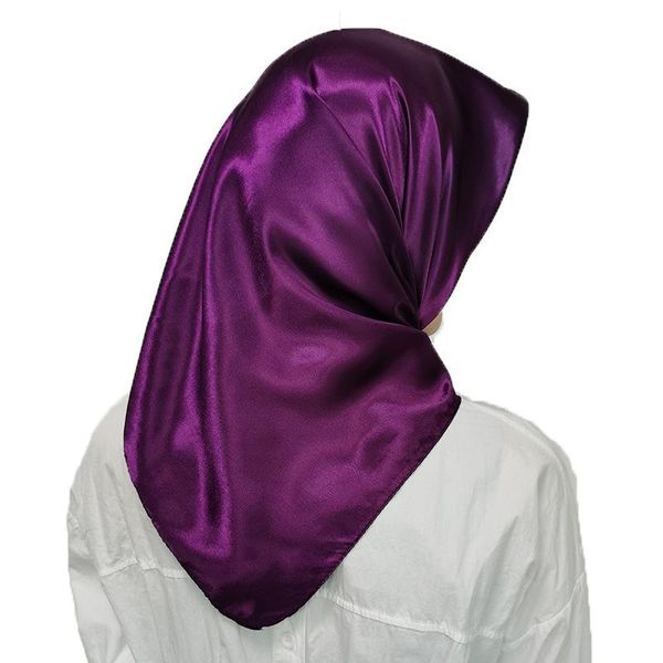 

1pc muslim headpiece head scarves soft silk feeling shawl head wraps solid color shinny scarf large squares scarves headdress q sqcmvw