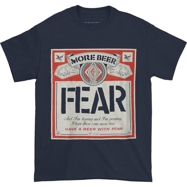 

fear men's fear - beer label navy t-shirt navy new trends tee shirt sport hooded sweatshirt hoodie