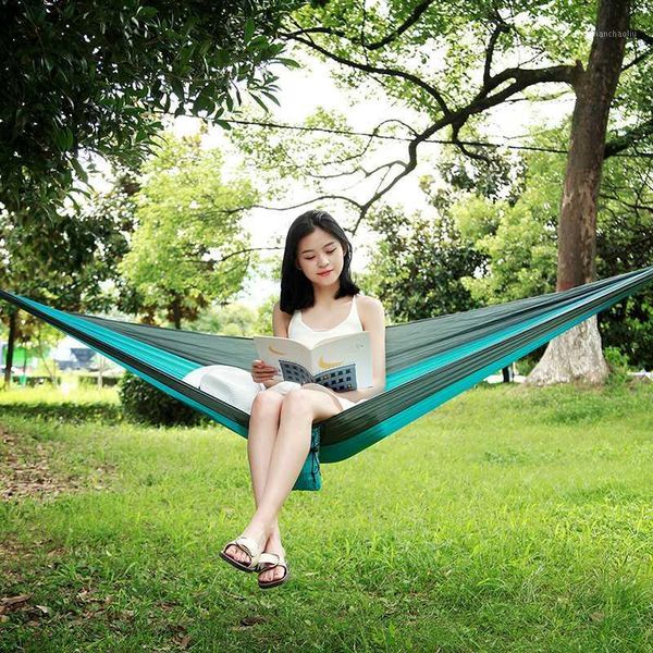 

camp furniture portable hammock ultralight outdoor camping tent strong capacity parachute chair garden cot bed sleeping swing1