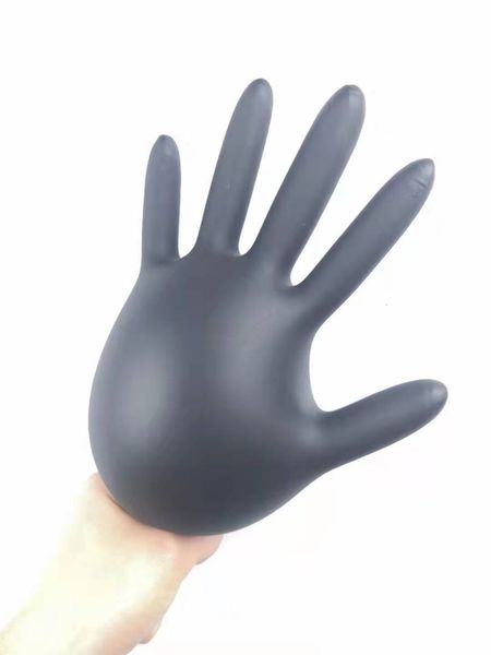 

100 nitrile black disposable bags industrial cleaning pure gloves