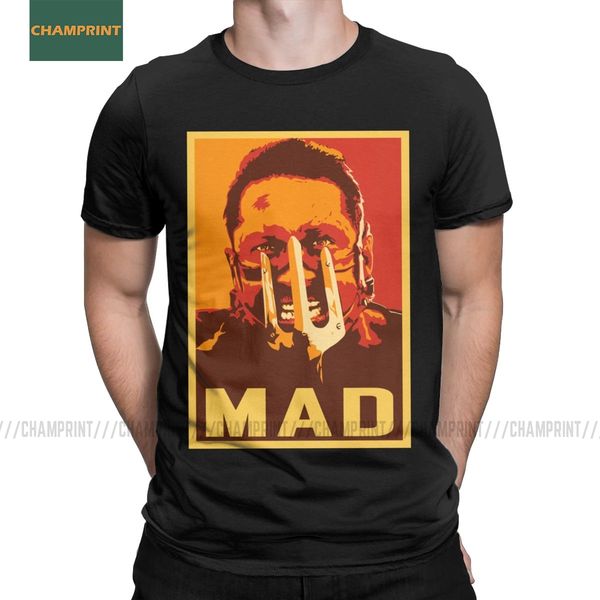 

sport casual max rockatansky mad t-shirt for men cotton t shirt fury road movie warrior tom hardy action driving cars short sleeve tee