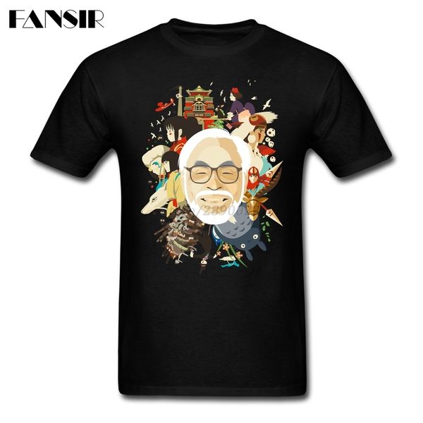 

men t-shirt premium short sleeve custom shirt male miyazaki-san clothing sport hooded sweatshirt hoodie