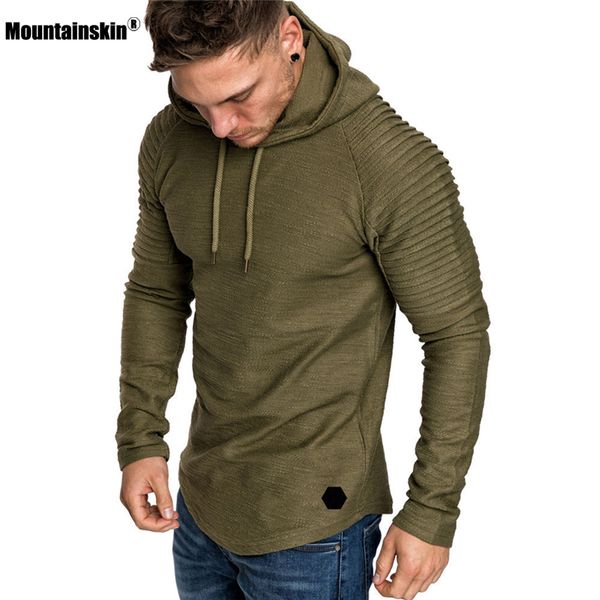 

mountainskin new spring hoodies men hoody male long sleeve solid color slim hooded sweatshirt men's hoodies brand clothing sa636 c0929, Black