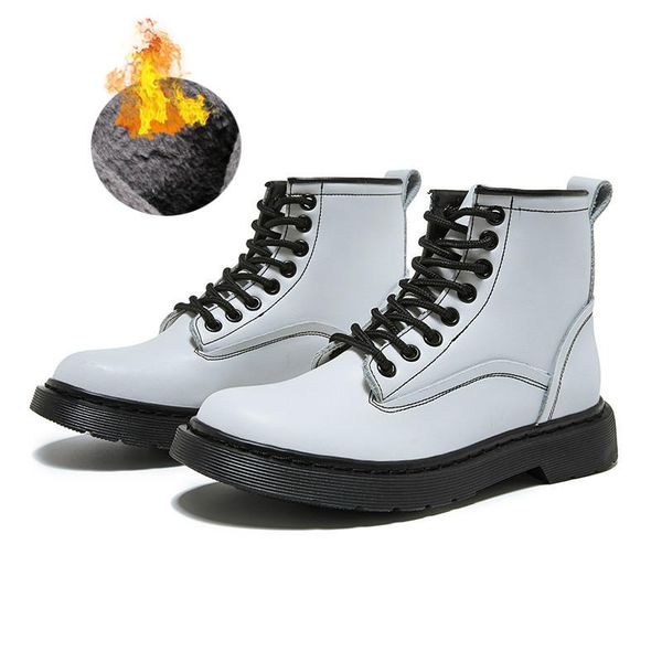 

women boots genuine leather plush soft ankle boots warm 2020 winter women inside waterproof snow shoes riding, Black