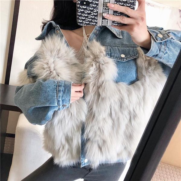 

women's fur & faux style of korean and fur1, Black