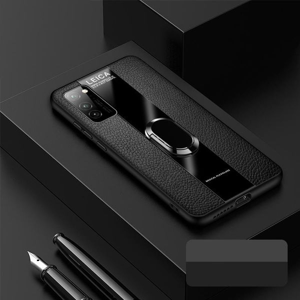 

luxury leather silicone magnetic holder phone case for huawei honor v 30 20 10 9 8 x c p30 p20 pro lite wmtyhi