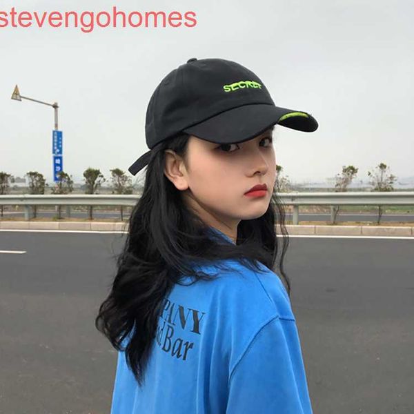 

soft hat women's letter fashion brand korean perforated cap women's net red summer sunscreen baseball cap, Blue;gray