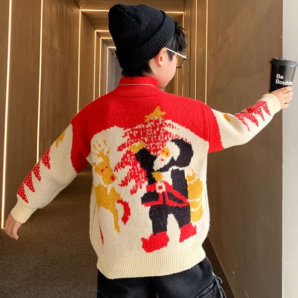 

2020 new wear autumn children's winter pullover knitted sweater boys' foreign sle base coat, Blue